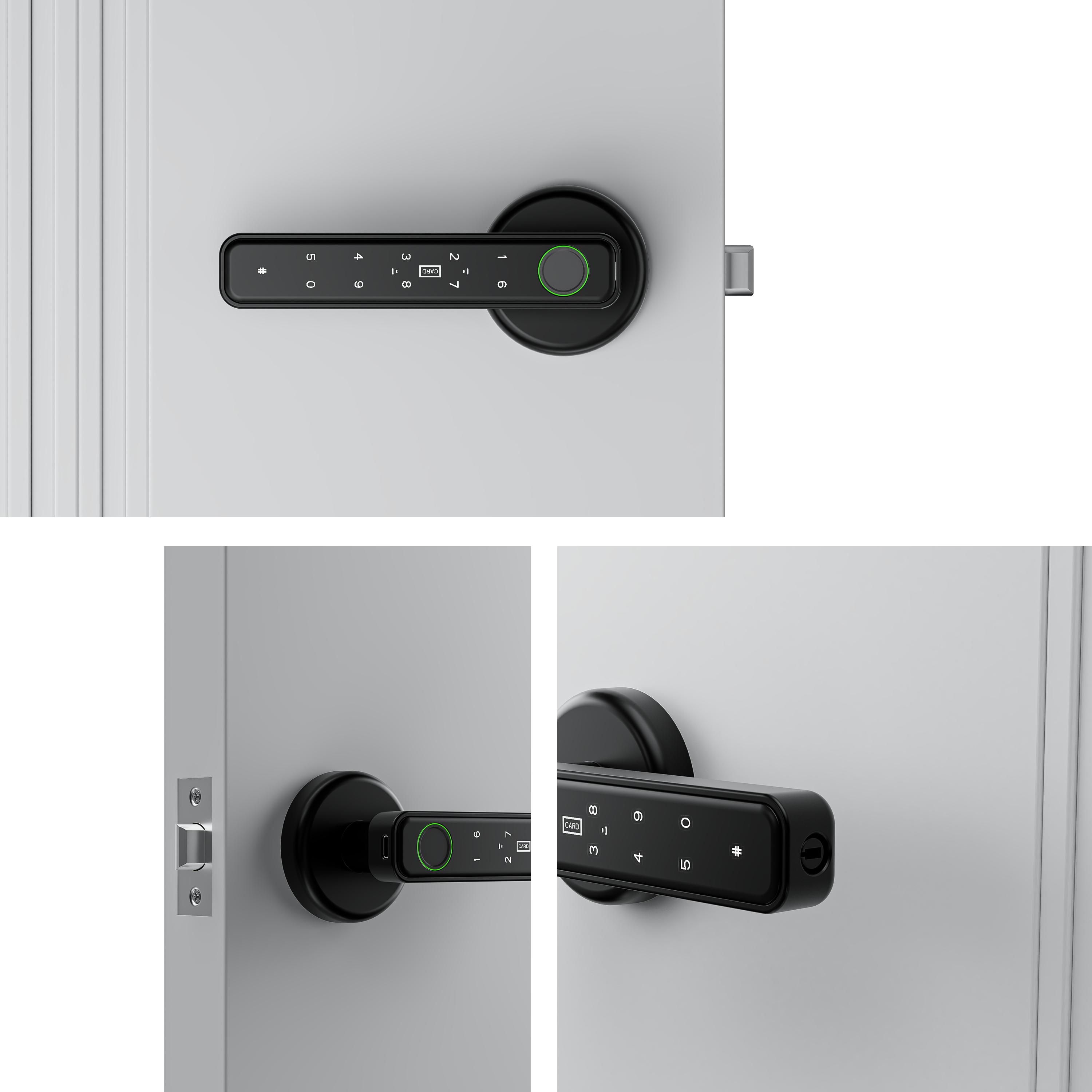 Fingerprint Door Lock, Door Locks for Bedrooms, Biometric Door Lock with Fingerprint/App/Password/Key/IC Card-Smart Door Lock for Home, Hotel, Office, Apartment