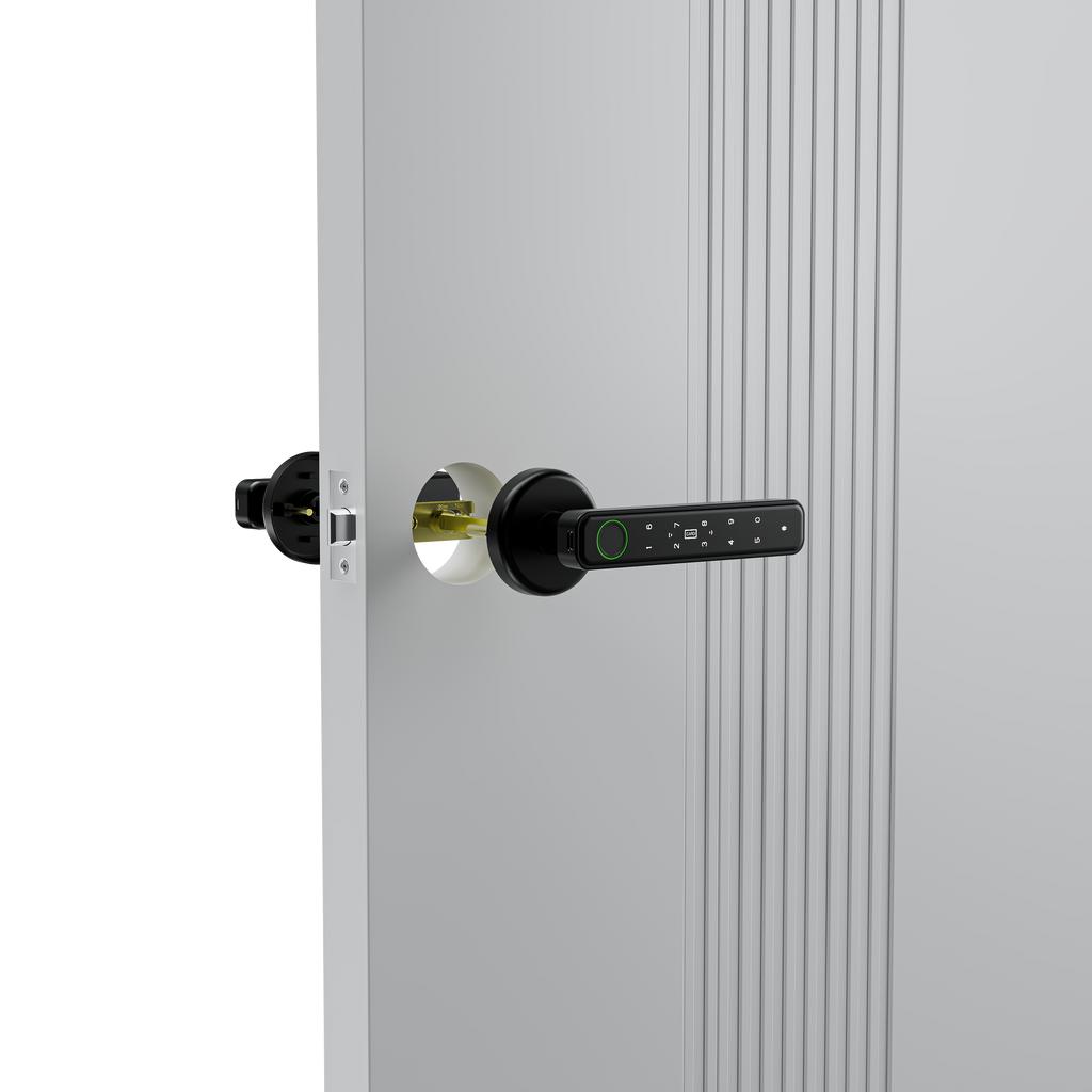 Fingerprint Door Lock, Door Locks for Bedrooms, Biometric Door Lock with Fingerprint/App/Password/Key/IC Card-Smart Door Lock for Home, Hotel, Office, Apartment