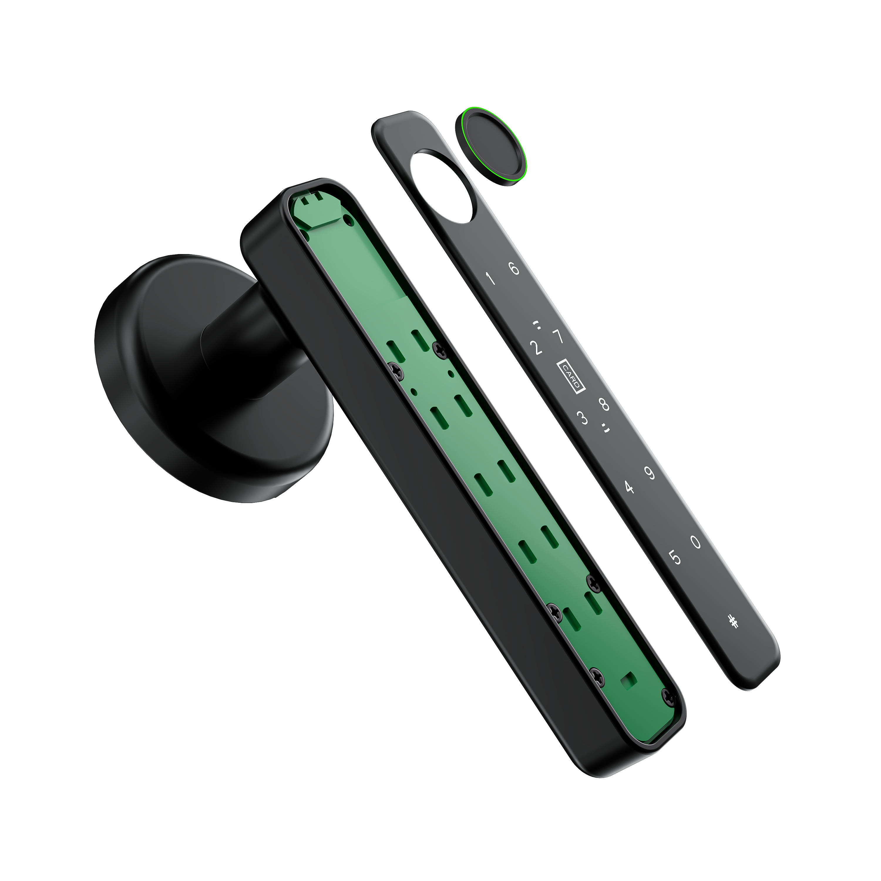 Fingerprint Door Lock, Door Locks for Bedrooms, Biometric Door Lock with Fingerprint/App/Password/Key/IC Card-Smart Door Lock for Home, Hotel, Office, Apartment