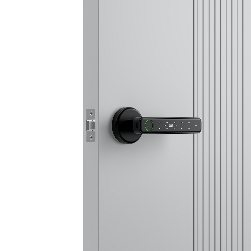 Fingerprint Door Lock, Door Locks for Bedrooms, Biometric Door Lock with Fingerprint/App/Password/Key/IC Card-Smart Door Lock for Home, Hotel, Office, Apartment