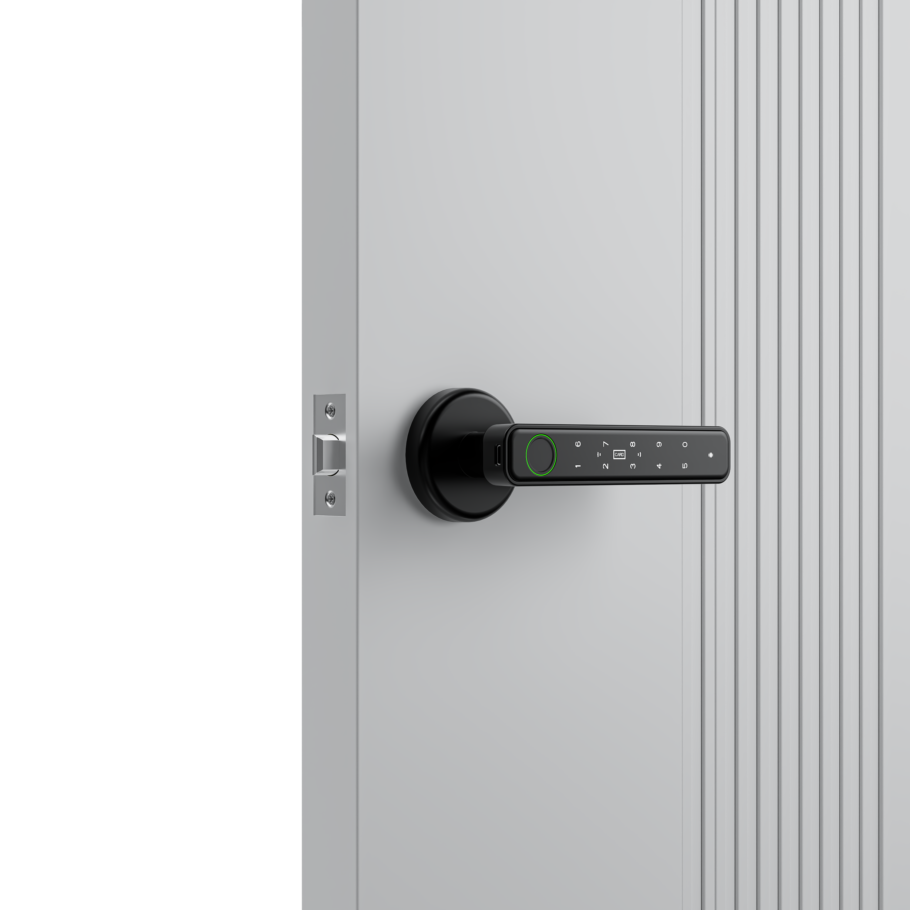 Fingerprint Door Lock, Door Locks for Bedrooms, Biometric Door Lock with Fingerprint/App/Password/Key/IC Card-Smart Door Lock for Home, Hotel, Office, Apartment
