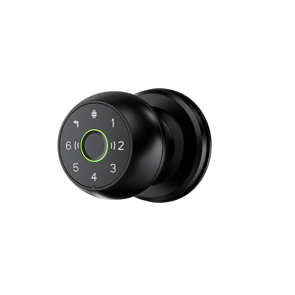 2.4G WiFi Fingerprint Door Lock, Smart Door Knob with App Control, Auto Lock for Bedrooms, Office, Apartment, Offices