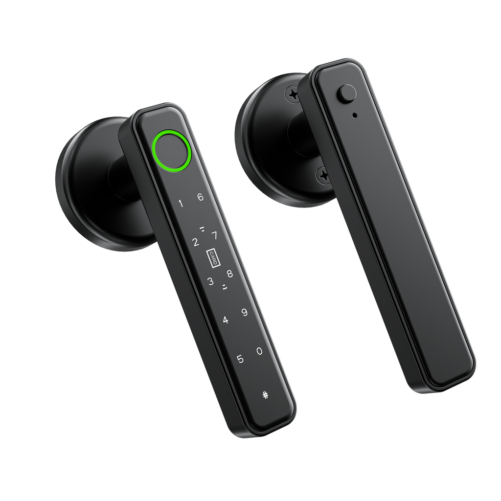 Fingerprint Door Lock, Door Locks for Bedrooms, Biometric Door Lock with Fingerprint/App/Password/Key/IC Card-Smart Door Lock for Home, Hotel, Office, Apartment