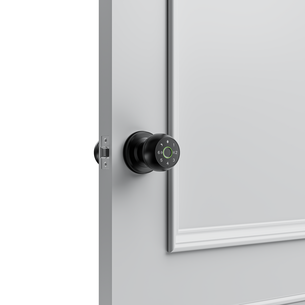 2.4G WiFi Fingerprint Door Lock, Smart Door Knob with App Control, Auto Lock for Bedrooms, Office, Apartment, Offices