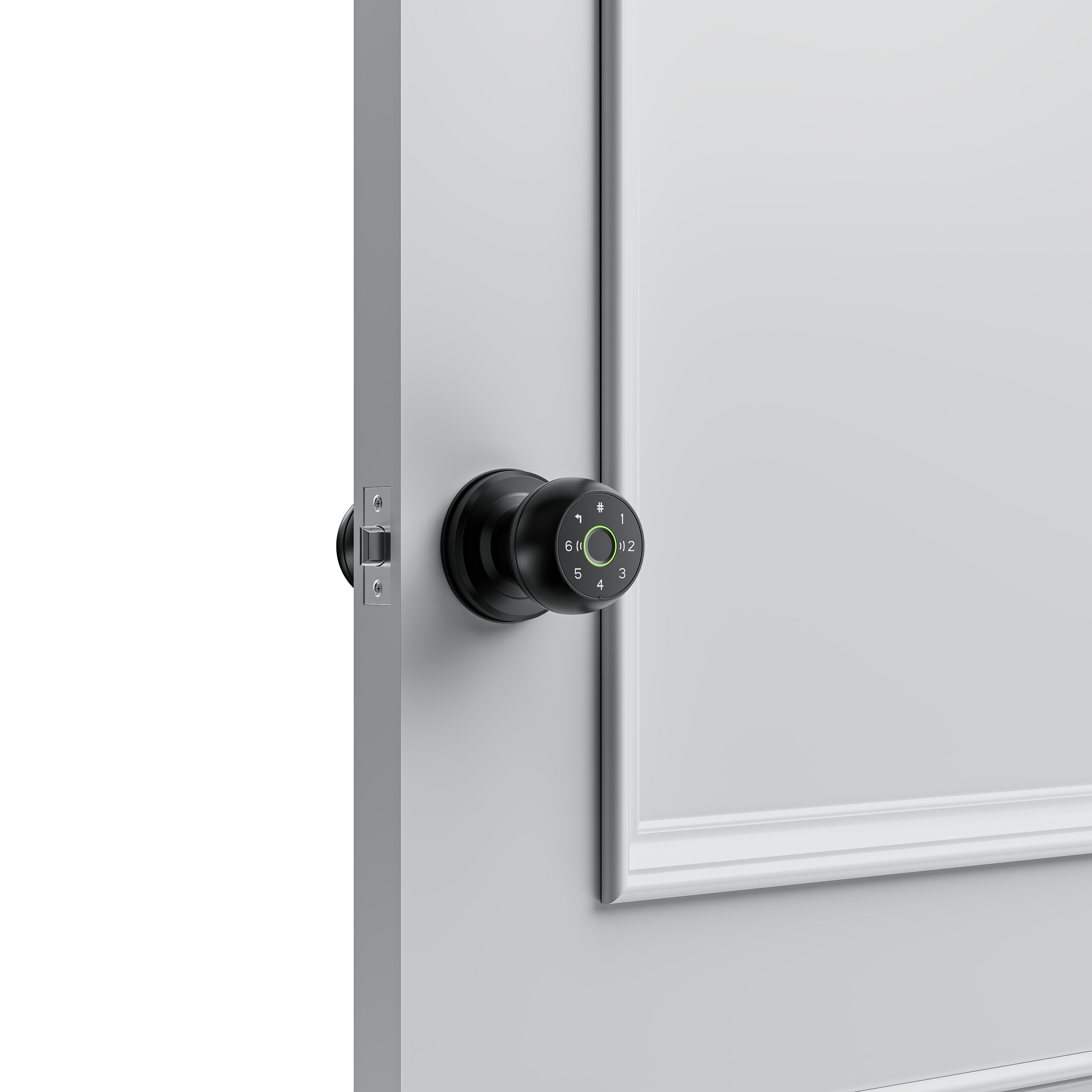 2.4G WiFi Fingerprint Door Lock, Smart Door Knob with App Control, Auto Lock for Bedrooms, Office, Apartment, Offices