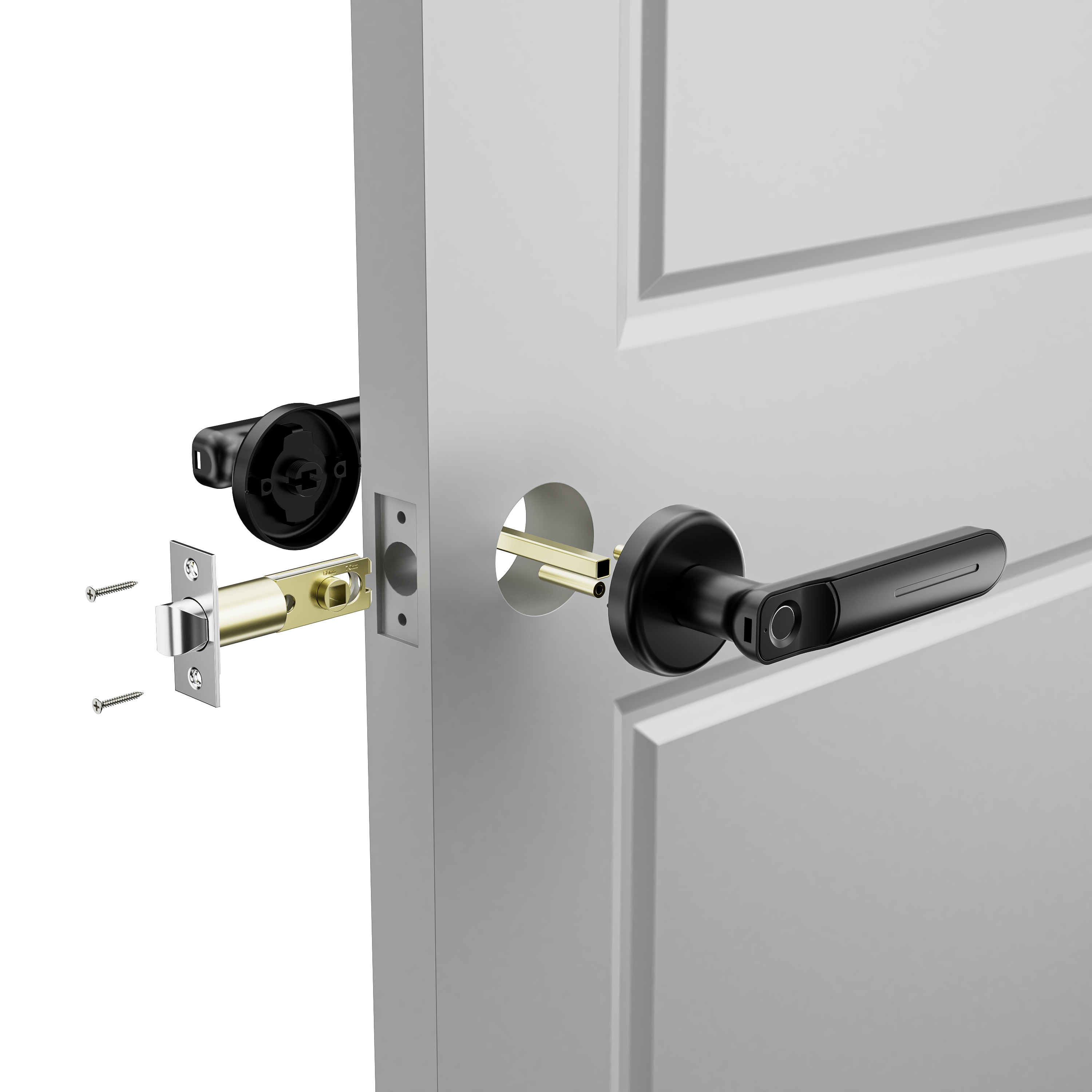 Fingerprint Door Lock, Door Locks for Bedrooms, Keyless Entry Door Lock with Fingerprint/Key