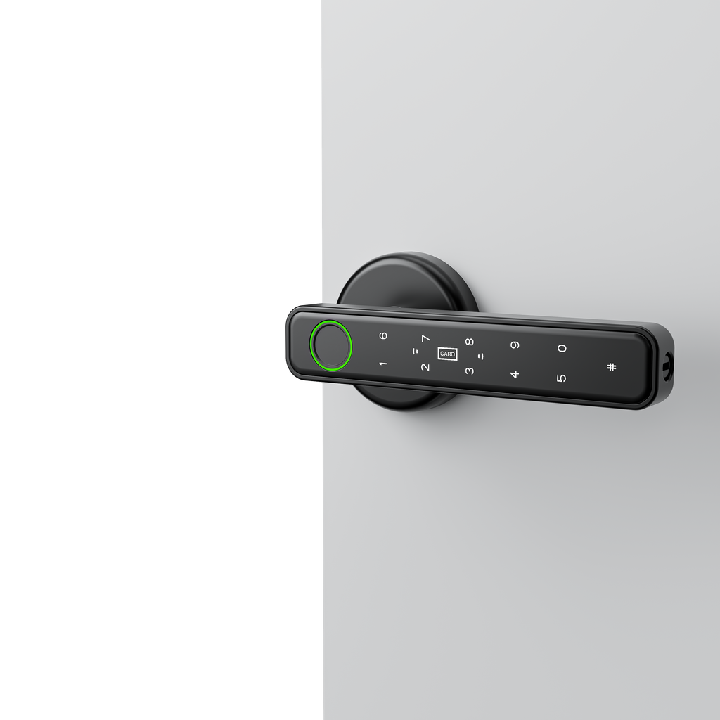 Fingerprint Door Lock, Door Locks for Bedrooms, Biometric Door Lock with Fingerprint/App/Password/Key/IC Card-Smart Door Lock for Home, Hotel, Office, Apartment