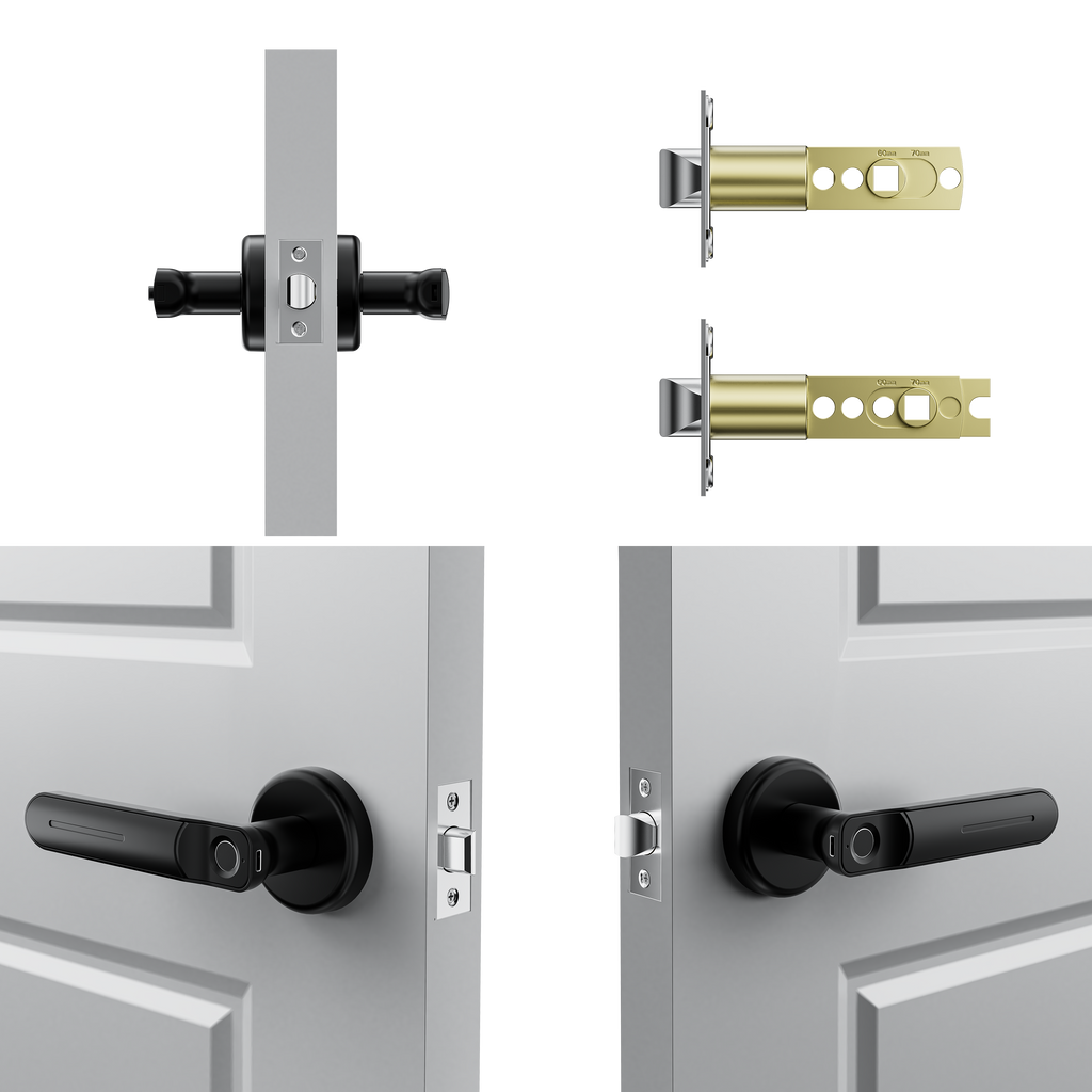 Fingerprint Door Lock, Door Locks for Bedrooms, Keyless Entry Door Lock with Fingerprint/Key