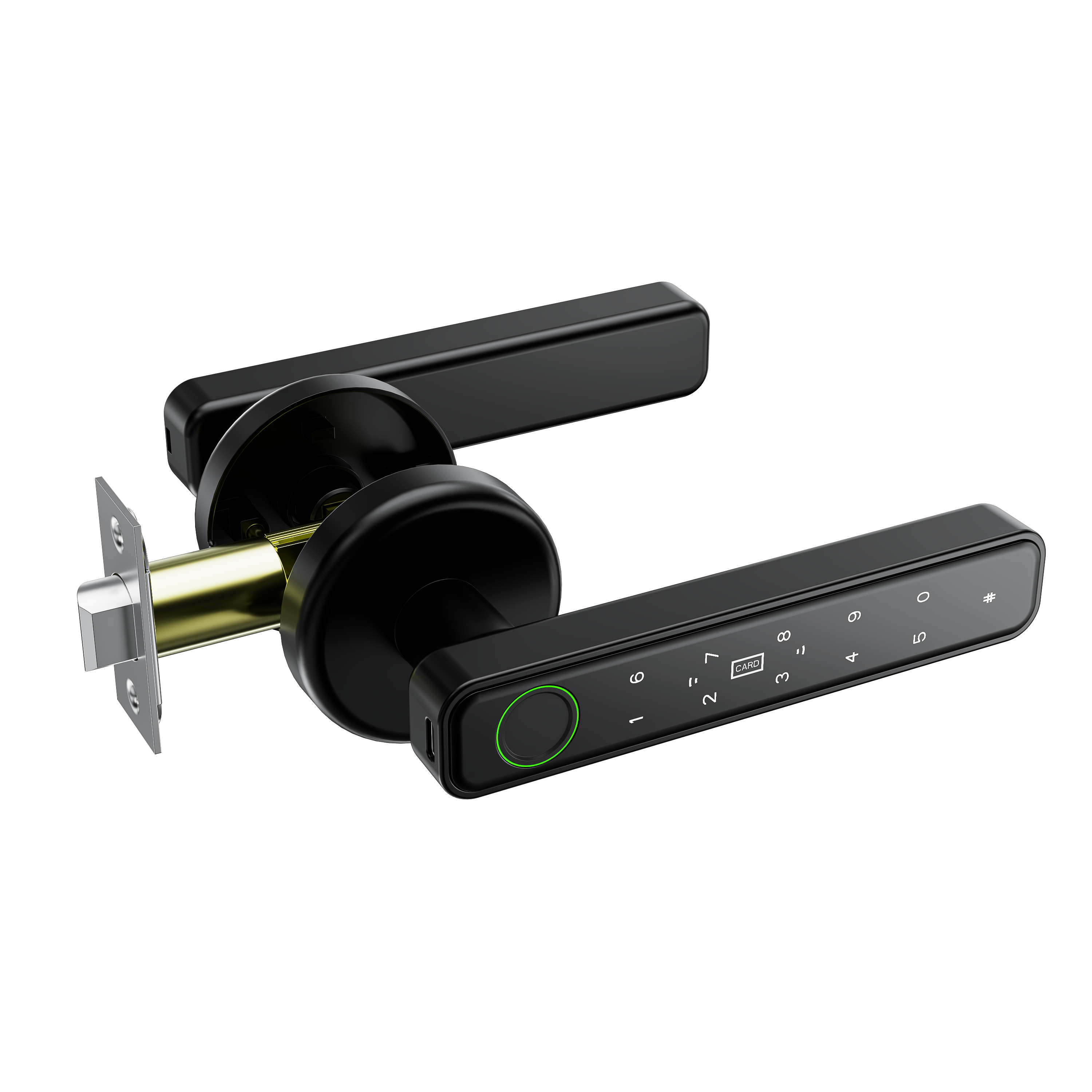 Fingerprint Door Lock, Door Locks for Bedrooms, Biometric Door Lock with Fingerprint/App/Password/Key/IC Card-Smart Door Lock for Home, Hotel, Office, Apartment