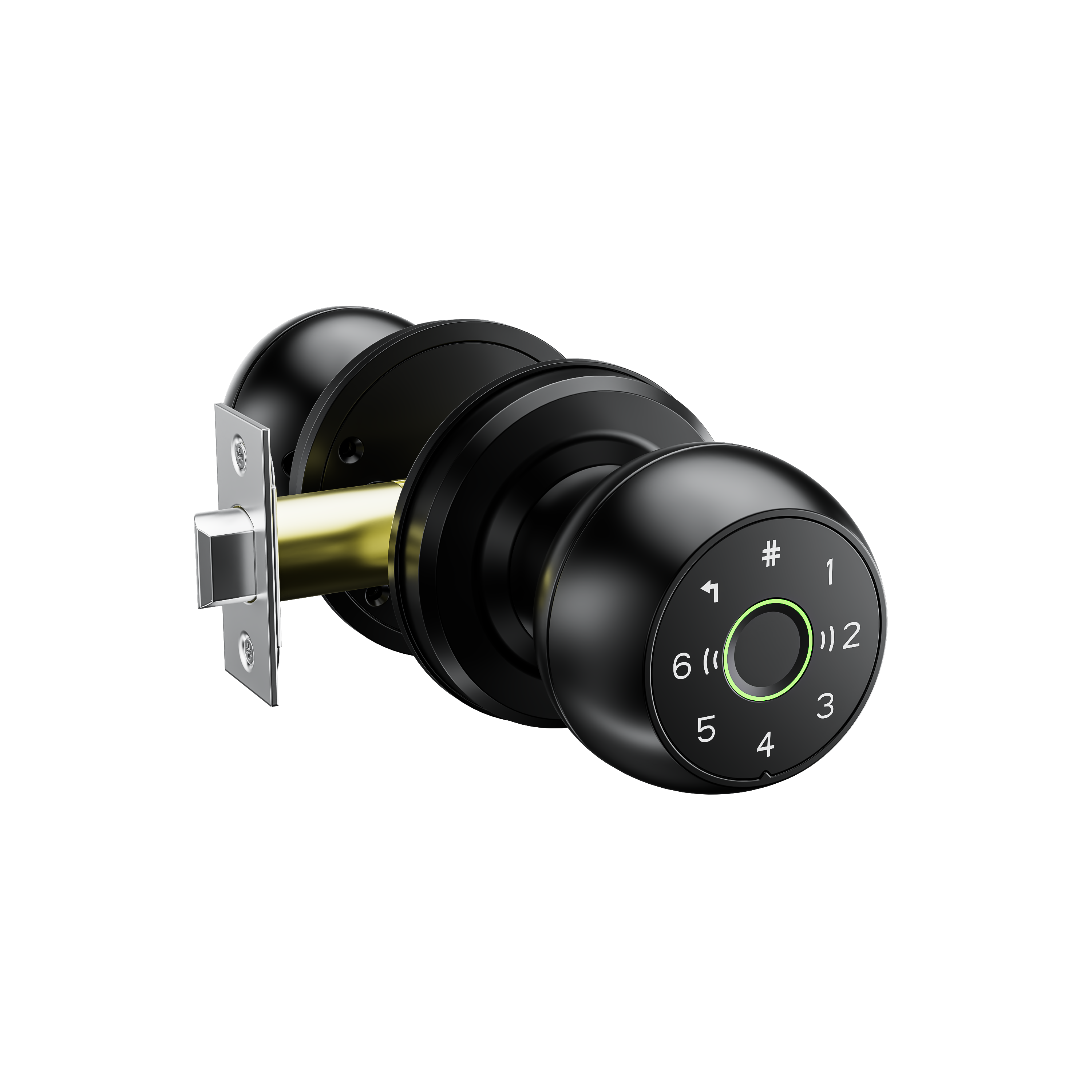 2.4G WiFi Fingerprint Door Lock, Smart Door Knob with App Control, Auto Lock for Bedrooms, Office, Apartment, Offices