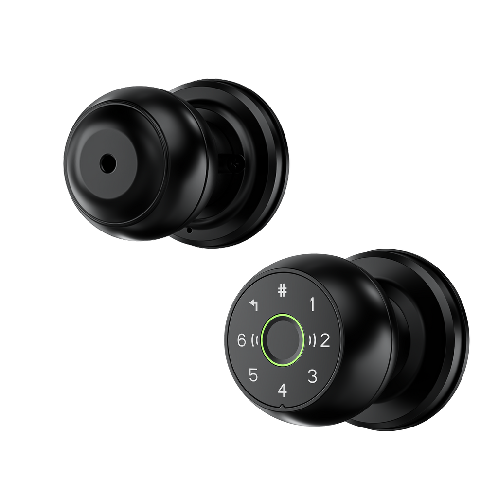 2.4G WiFi Fingerprint Door Lock, Smart Door Knob with App Control, Auto Lock for Bedrooms, Office, Apartment, Offices