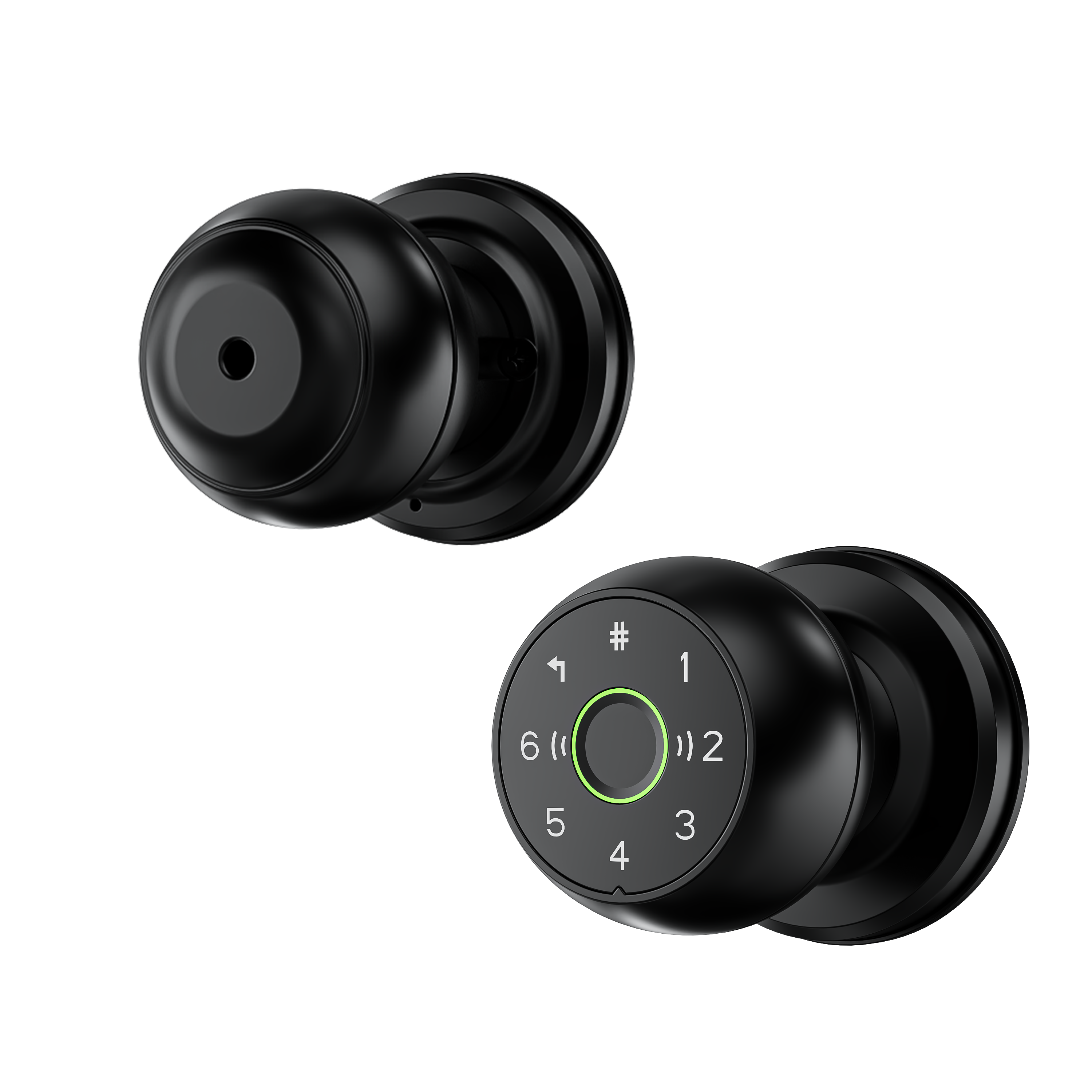 2.4G WiFi Fingerprint Door Lock, Smart Door Knob with App Control, Auto Lock for Bedrooms, Office, Apartment, Offices